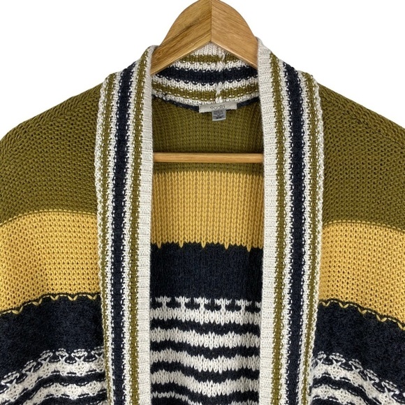 Ecote Duster Cardigan Sweater Open Long Oversized Color block Stripes Size XS/S - Picture 4 of 11